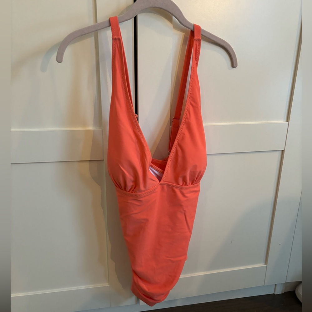 Beach Sissi One Piece TOP ONLY Coral Swimsuit Size XL NWT (TOP ONLY)
